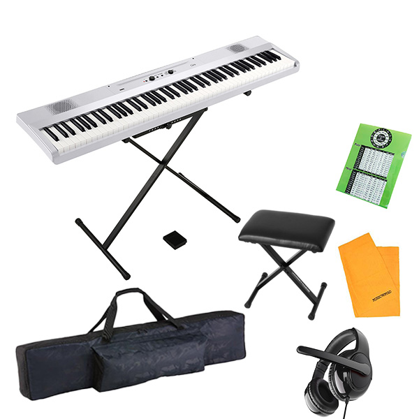 ■ご予約受付■ 【ケース・ヘッドフォン・ベンチセット】Korg(コルグ) / Liano L1SP パール・ホワイト デジタルピアノ 「譜面立て・ダンパーペダル付き」 5大特典セット