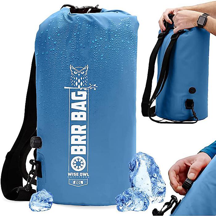 Wise Owl Outfitters / クーラーバックパック 30L Blue / 断熱 漏れ防止 防水 キャンプ カヤック ハイキング ピクニック ビーチ アウトドア