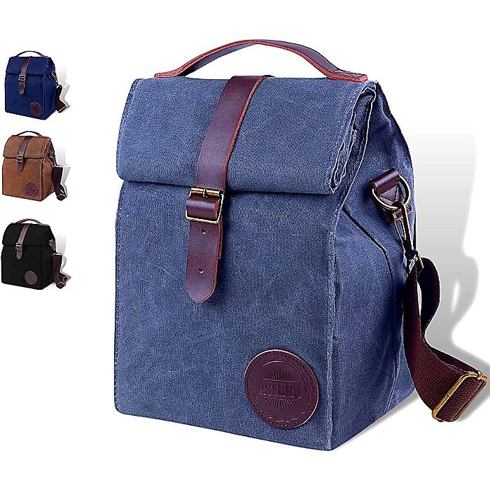ASEBBO / 断熱ランチバッグ クーラーバッグ 10L Gray / 男女兼用 漏れ防止 ショルダーストラップ付き 仕事 ピクニック ハイキング