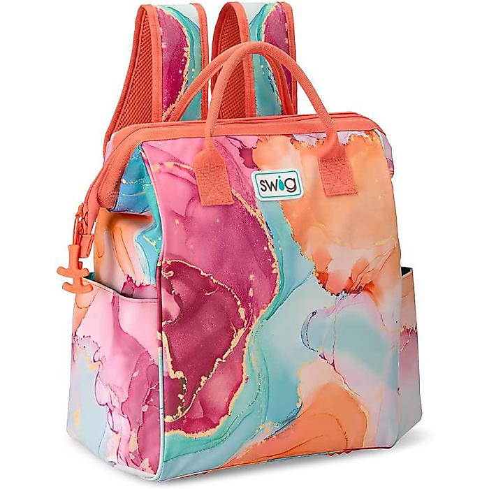 Swig Life / Packi 可愛いデザインのバックパッククーラー 16L (Dreamsicle) / ポータブル 軽量 防水 高耐久ジッパー付き ビーチバックパック ソフトクーラー プール ボート キャンプ