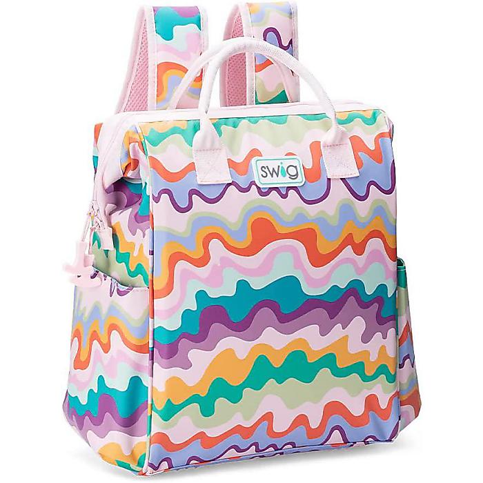Swig Life / Packi 可愛いデザインのバックパッククーラー 16L (Sand Art) / ポータブル 軽量 防水 高耐久ジッパー付き ビーチバックパック ソフトクーラー プール ボート キャンプ