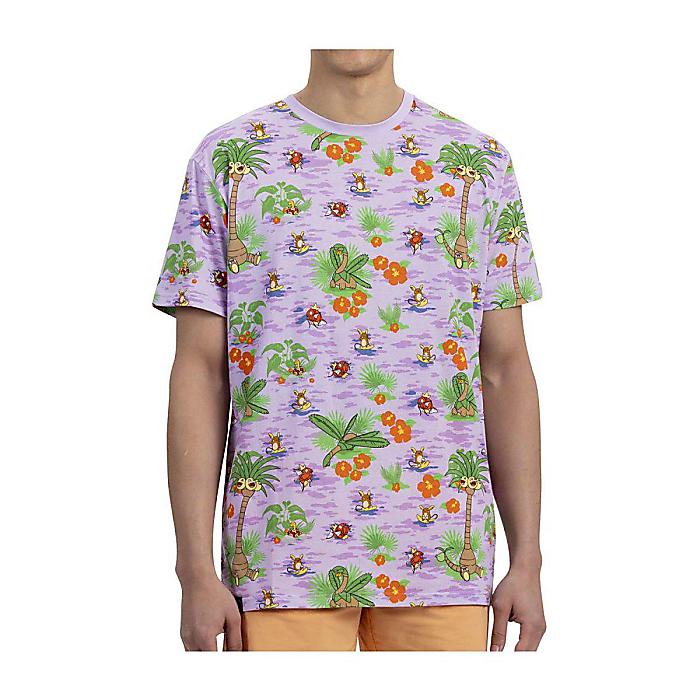 ポケモン トロピカルな花柄プリント リラックスフィット クルーネックTシャツ ライチュウ ナッシー 大人用 XLサイズ / Pokemon Center(ポケモンセンター)