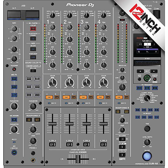 12inch SKINZ / Pioneer DJM-A9 SKINZ (グレー) 【DJM-A9用 粘着タイプスキン】