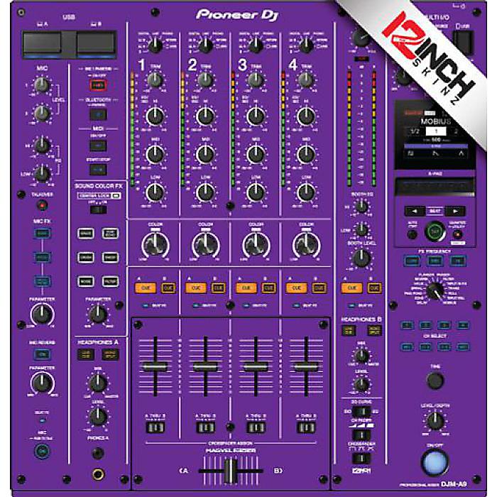 12inch SKINZ / Pioneer DJM-A9 SKINZ (パープル) 【DJM-A9用 粘着タイプスキン】