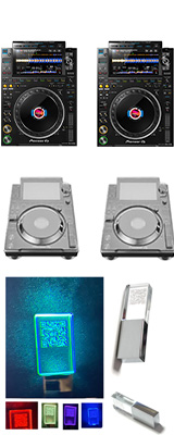 【デッキセーバー・クリスタル3.0　USBメモリ２台セット】Pioneer DJ(パイオニア)/CDJ-3000 /DECKSAVER(デッキセーバー)/Euro Style 軍事生地CDJケース 3大特典セット