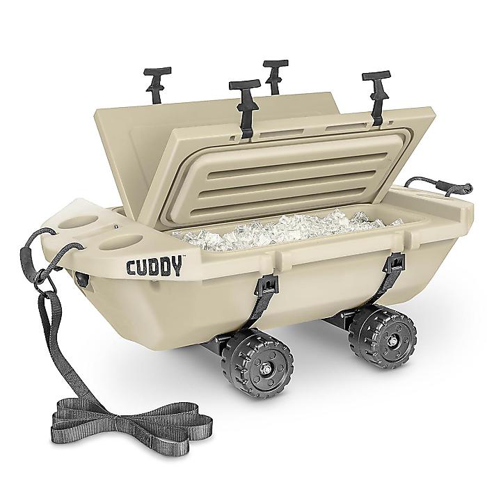 GoSports Outdoors(ゴースポーツアウトドア) / Cuddy クローラークーラー キャスター付き / 40クォート 水陸両用 / 舟型クーラー【タン】