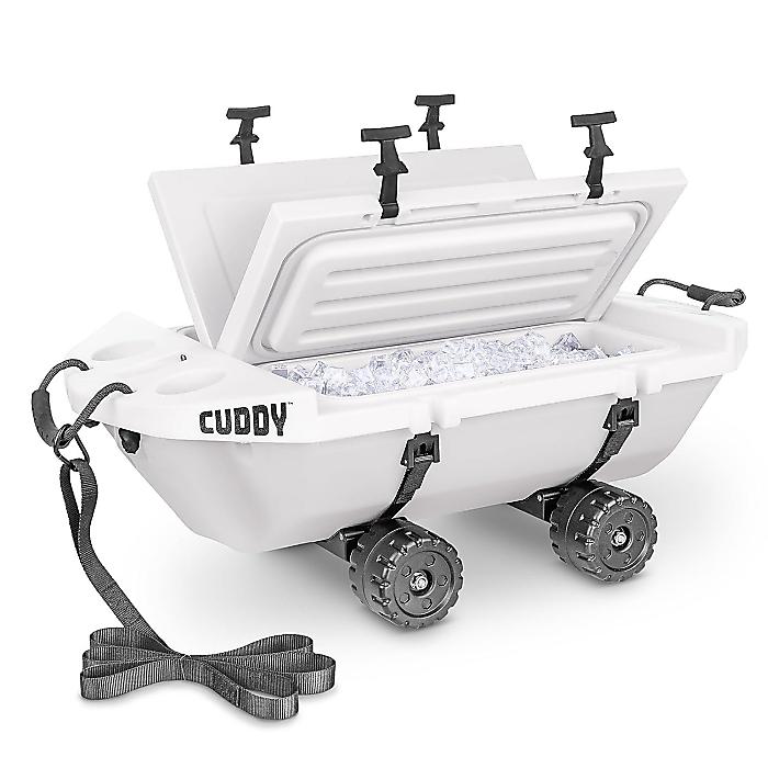 GoSports Outdoors(ゴースポーツアウトドア) / Cuddy クローラークーラー キャスター付き / 40クォート 水陸両用 / 舟型クーラー【ホワイト】