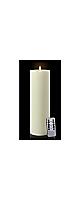 Outdoor LED Candle: 12 x 4 Waterproof Fake Electric Candle with Timer and Remote (Ivory)