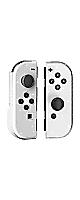RHOTALL Glitter Clear Shell for Nintendo Switch/Switch OLED Joycon, Soft TPU Cover with Comfort Grip Design for Standard Edition Joycon Controller and 12 Thumb Caps.