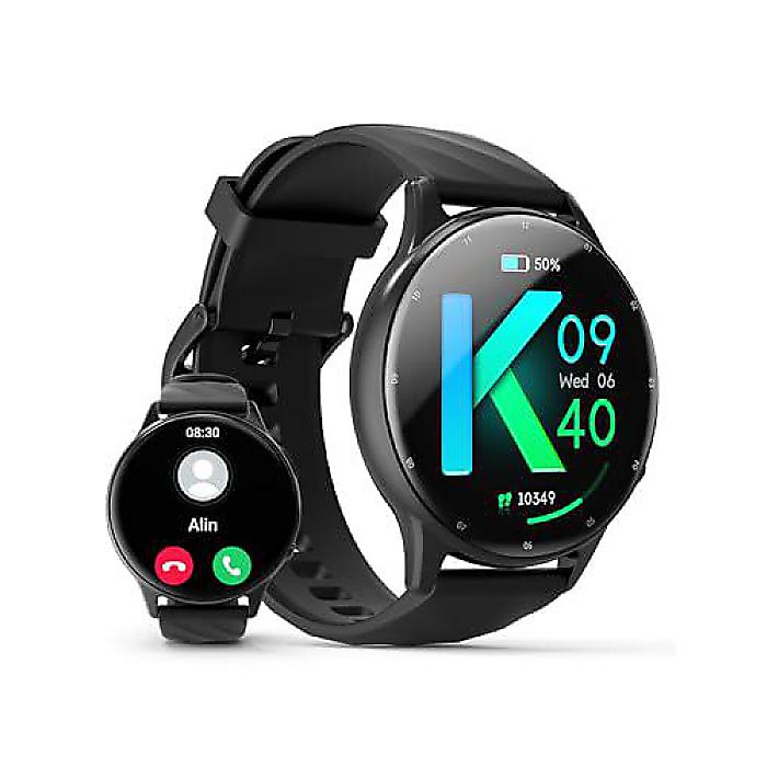 Smart Watch for Men Women with Touch Screen, Voice Assistant, Message Reminders, Fitness Tracker, Blood Oxygen Heart Rate, 100+ Sport Modes, IP68 Waterproof for Android iOS