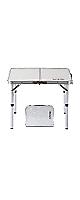 Folding Camp Table Small, 24''L x16''W with Adjustable Height Legs, Aluminum Dining Table for Picnic Camping 2-Feetڥץơ֥