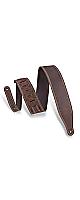Levy's Leathers Butter Double Stitch Deluxe Series Dark Brown Garment Leather Guitar Strap 2.5 wide (M17BDS-DBR)
