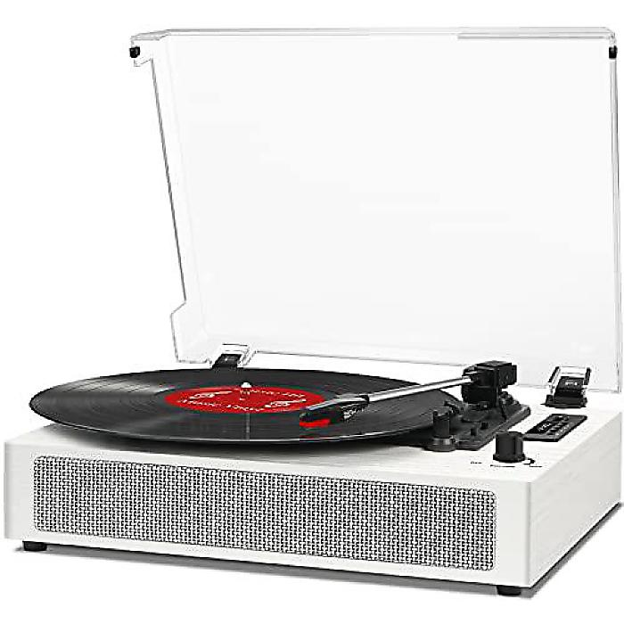 Vintage Record Player Bluetooth PP-3S【型番】 Stereo Speakers【特徴】 USB Audio Recording【特徴】 RCA Line-Out【特徴】 AUX-in【特徴】 Retro Phonograph Turntable【特徴】 White Wood【特徴】
