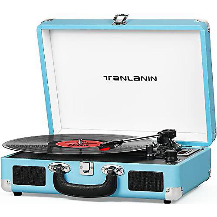 Vinyl Record Player Vintage 3-Speed Bluetooth Portable Suitcase Turntables with Built-in Speakers(ビンテージ型番), USB Recording, 33 45 78RPM LP Player Support AUX in RCA Line Out Headphone Jack