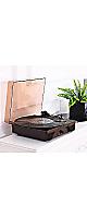 Asmuse ݡ֥쥳ɥץ졼䡼Vinyl Record Player Turntable 2ĤΥƥ쥪ԡܡBluetoothбRCAϡAUXϡإåɥե󥸥åܡ3®3б