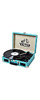 VICTOR Metro(ӥȥ) 3-Speed Portable Suitcase Turntable Record Player with Dual Bluetooth in  Out, Built-in Stereo Speakers(¢ƥ쥪ԡ), Turquoise(顼)