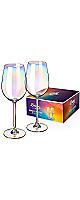 Dragon Glassware(�ɥ饴�󥰥饹������) �磻�󥰥饹�֥�����ǥ�����ȡץ��ꥹ���륰�饹 ��åɥ磻��ȥۥ磻�ȥ磻��˺�Ŭ �磻�󰦹��ȤؤΥ�ˡ����ʥ��ե� 17.5�������� 2�ĥ��å�