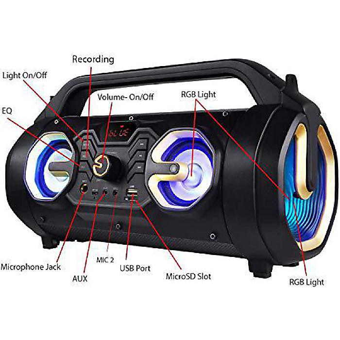 boytone BT-50RD bluetoothスピーカー Boytone BT-16G ポータブルBluetoothスピーカー 屋内／屋外 25W,迫力