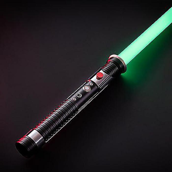 Smooth Swing Dueling Light Saber, Metal Material Lightsabers, RGB 16 Colors, FX Sound, Adjustable, Rechargeable Sword Suitable for Adults, Children, Birthdays, Halloween Role Play (Black)
