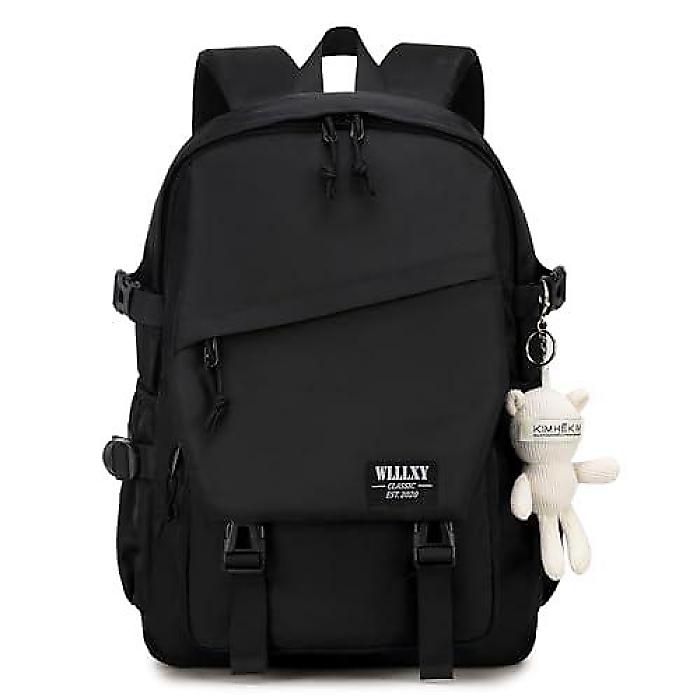 College School Bag for Men Women Laptop Backpack 15.6 Inch Anti Theft Travel Daypack Large Elementary Middle High Bookbags for Teens Girls Boys Students-Medium,black