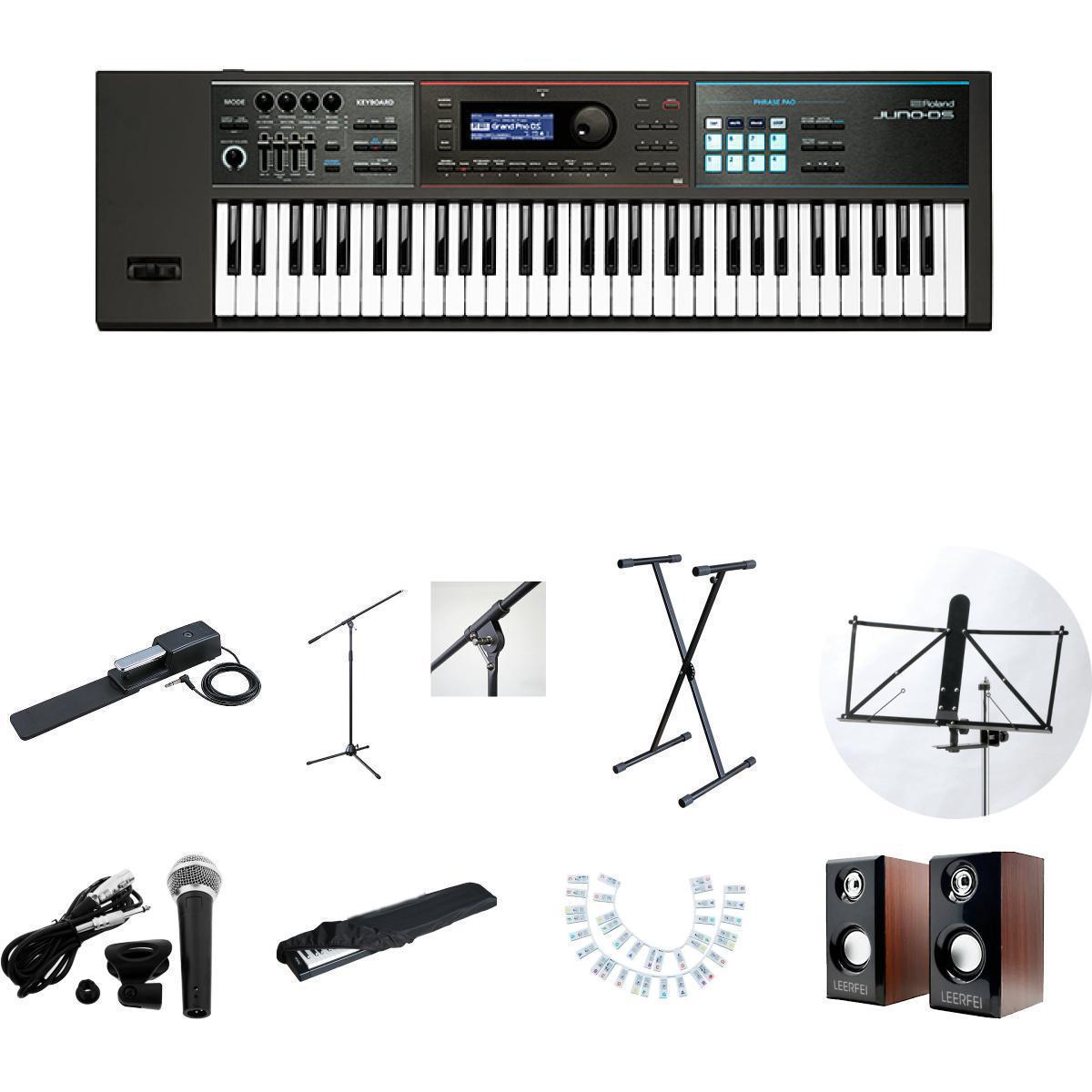 【弾き語りセット・高品質MDFスピーカー付】Roland(ローランド) / JUNO-DS61_DP-10_MS-180BOp10_set 9大特典セット