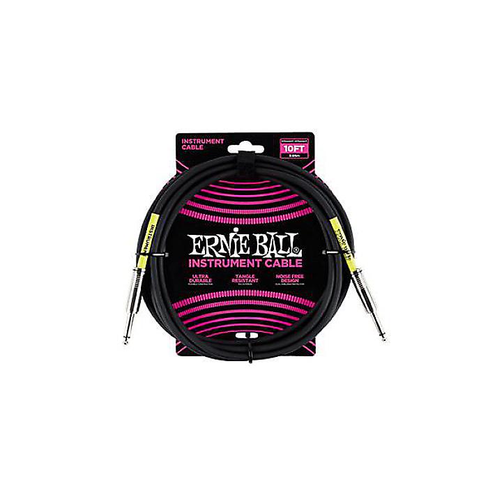 ERNIE BALL ( アーニー・ボール ) / 10 STRAIGHT / STRAIGHT INSTRUMENT CABLE - BLACK #6048