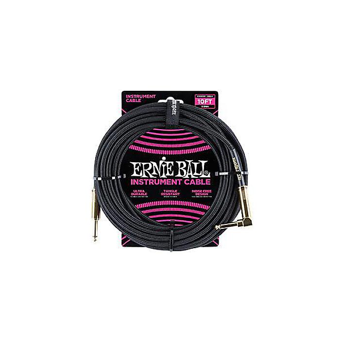 ERNIE BALL ( アーニー・ボール ) / 10 Braided Straight / Angle Instrument Cable - Black