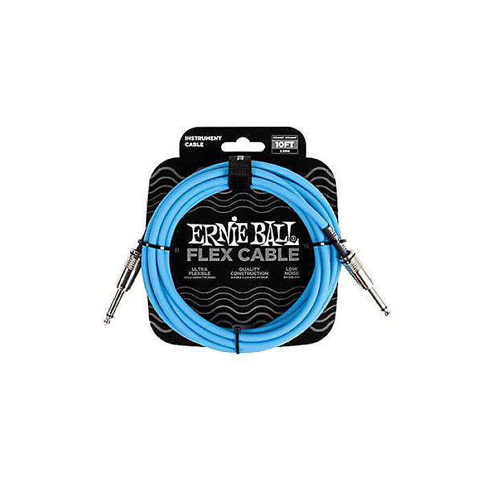 ERNIE BALL ( アーニー・ボール ) / Flex Instrument Cable S/S 10ft - Blue