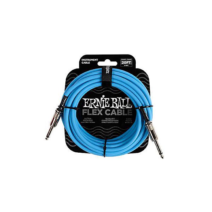 ERNIE BALL ( アーニー・ボール ) / Flex Instrument Cable S/S 20ft - Blue