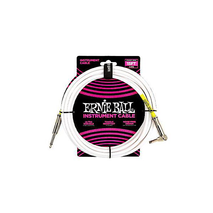 ERNIE BALL ( アーニー・ボール ) / 15ft PVC Straight Angle Inst Cable White