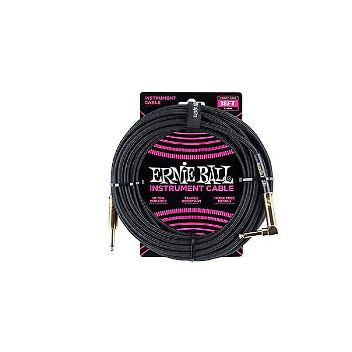 ERNIE BALL ( アーニー・ボール ) / 18 Braided Straight / Angle Instrument Cable - Black