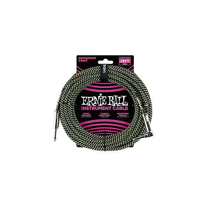 ERNIE BALL ( アーニー・ボール ) / Braided Instrument Cable Black/Green #6066