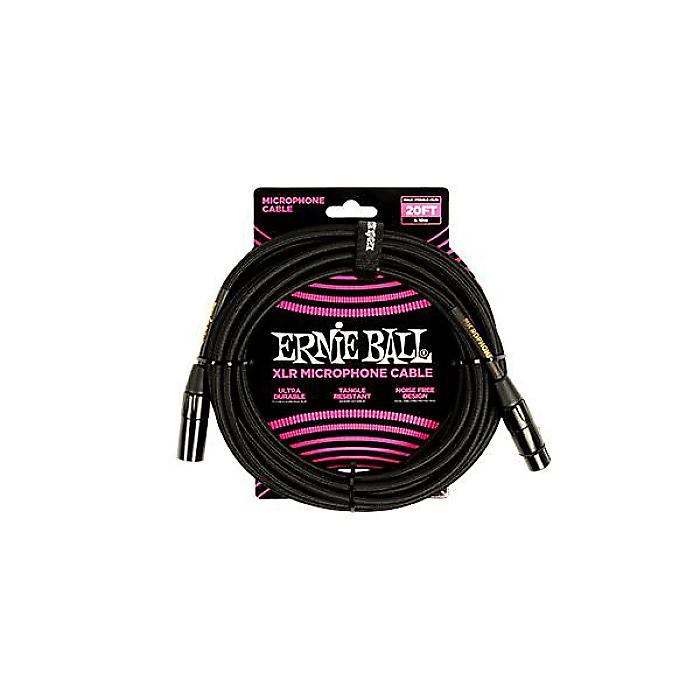 ERNIE BALL ( アーニー・ボール ) / 20ft Braided Male Female XLR Microphone Cable Black