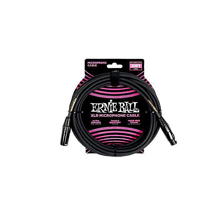 ERNIE BALL ( アーニー・ボール ) / 20ft Male Female XLR Microphone Cable Black