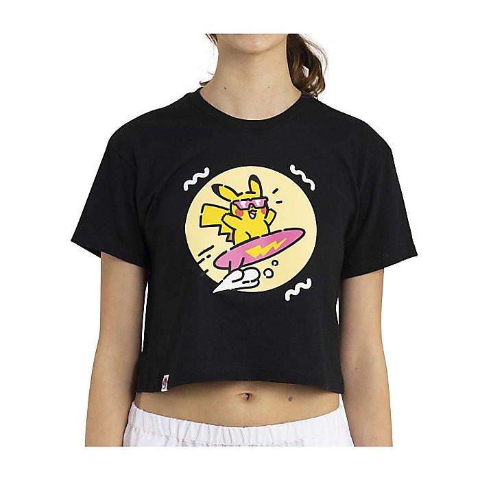 Pokemon Center(ポケモンセンター) / ピカチュウ ブラック リラックスフィット クルーネック クロップドTシャツ (レディース/Sサイズ) by Pokemon Lazy Summer
