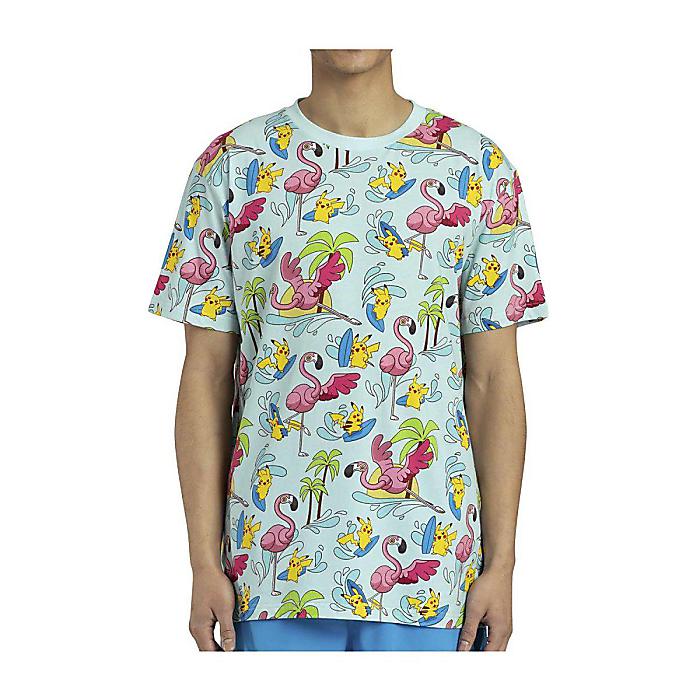 Pokemon Center(ポケモンセンター) / ピカチュウ&カラミンゴ トロピカルTシャツ (3XLサイズ/大人用) by Tropical Pokemon