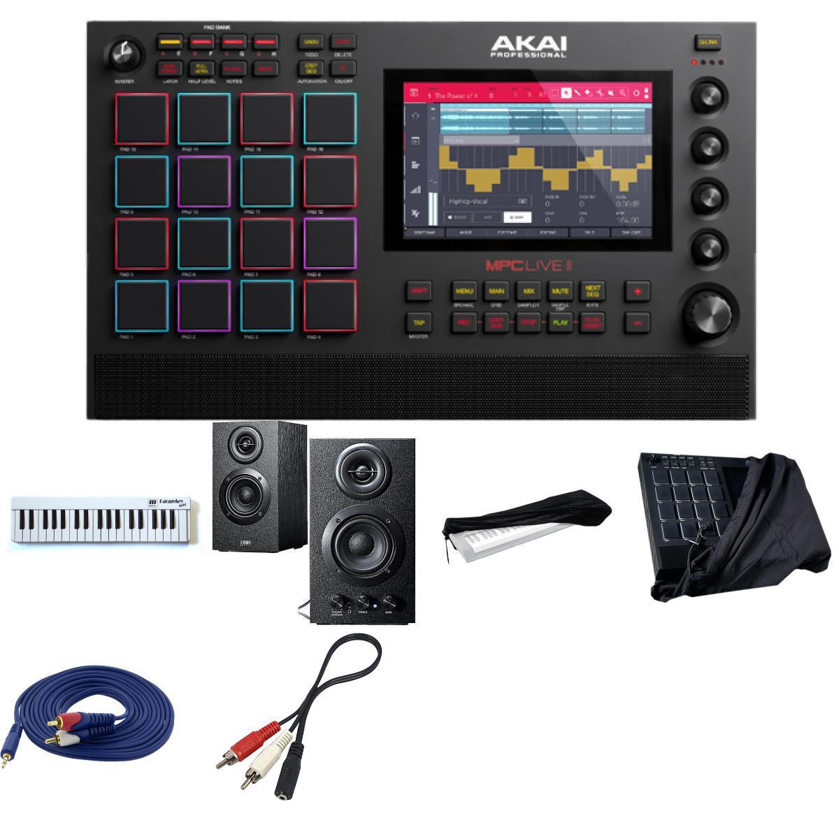 ■ご予約受付■ 【【低音ブースト対応】木製アンプ内蔵スピーカー&キーボード初心者完璧セット】AkaI (アカイ) / MPC LIVE 2_GKmini37_400-SP068Op7_set 6大特典セット