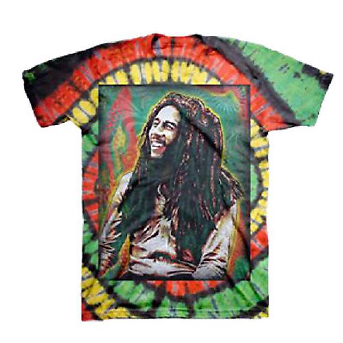 Spray Tie Dye Rasta T-Shirt ボブ・マーリー ラスタカラー Mサイズ / ZION ROOTSWEAR(ザイオンルーツウエア)