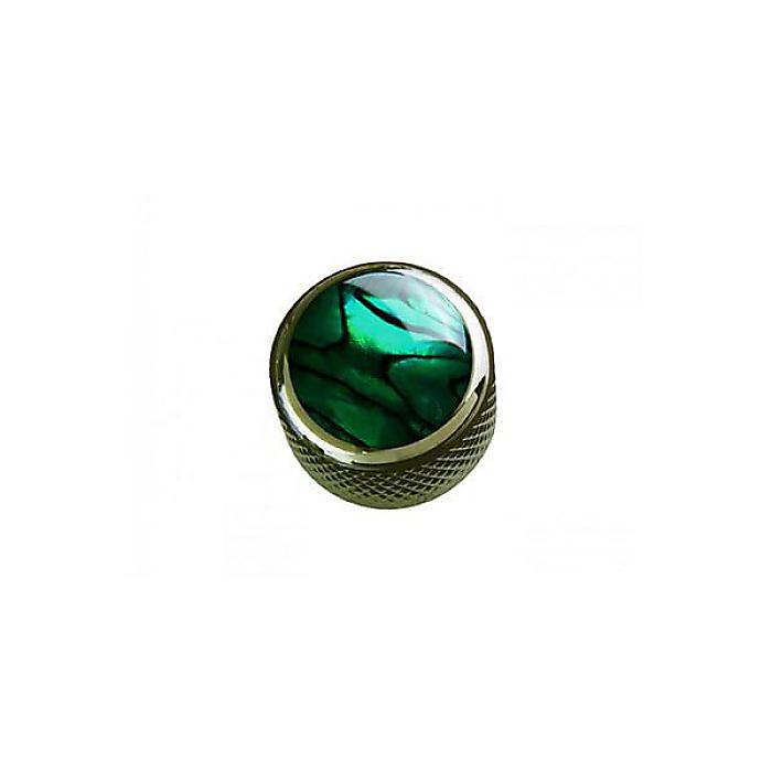 QPARTS ( キューパーツ ) / Green Abalone on Dome Knob Pearl Black