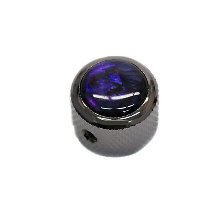 QPARTS ( キューパーツ ) / Purple Abalone on Dome Knob Pearl Black