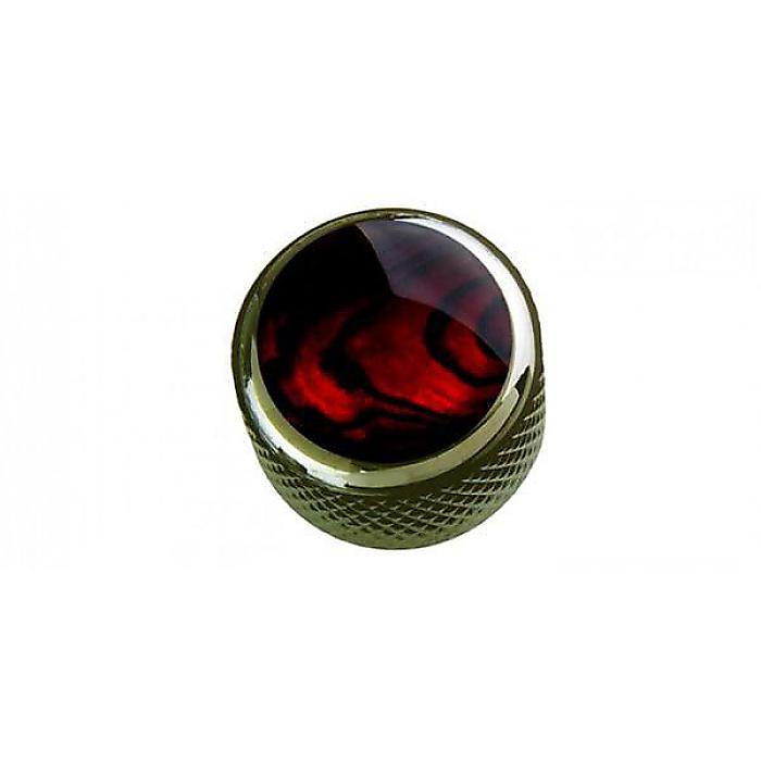 QPARTS ( キューパーツ ) / Red Abalone on Dome Knob Pearl Black