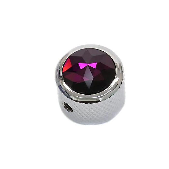 QPARTS ( キューパーツ ) / Purple Crystal on Dome Knob Chrome