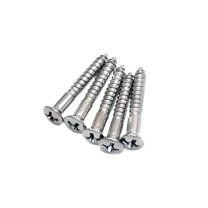 ALLPARTS ( オールパーツ ) / GS-3364-010 Pack of 5 Chrome 1-Inch Bridge Mounting Screws
