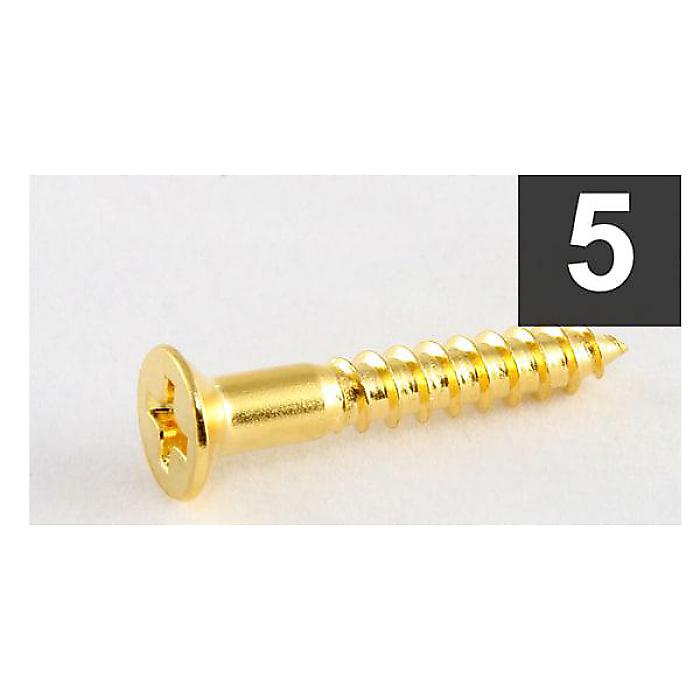 ALLPARTS ( オールパーツ ) / GS-0063-002 Pack of 5 Gold Bridge Mounting Screws