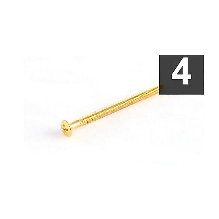 ALLPARTS ( オールパーツ ) / GS-3312-002 Pack of 4 Gold Soap Bar Pickup Mounting Screws