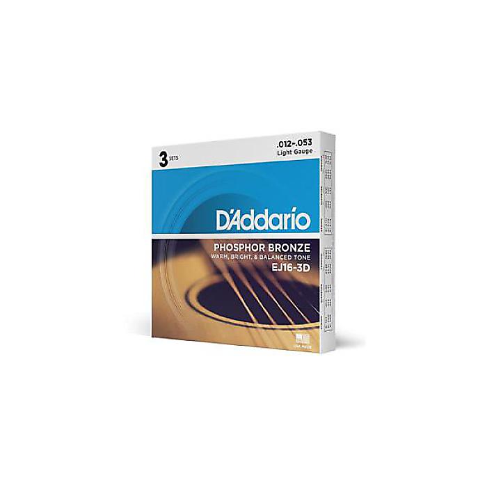 DADDARIO ( ダダリオ ) / EJ16-3D 3-Pack Phosphor Bronze Wound Light