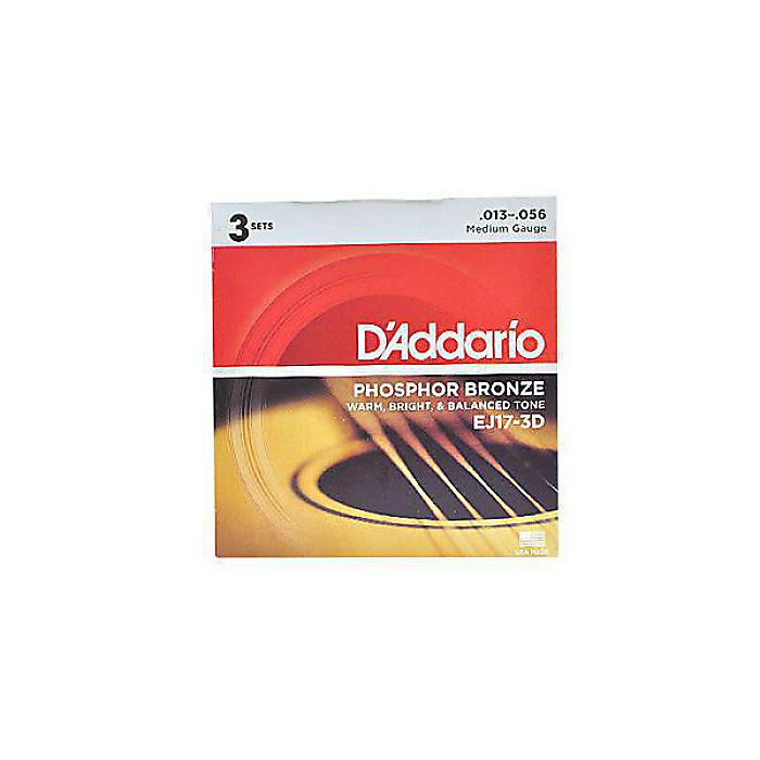 DADDARIO ( ダダリオ ) / EJ17-3D 3-Pack Phosphor Bronze Wound Medium