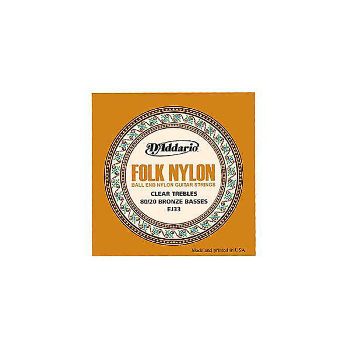 DADDARIO ( ダダリオ ) / EJ33 Folk Nylon - 80/20 Bronze/Clear Nylon Trebles