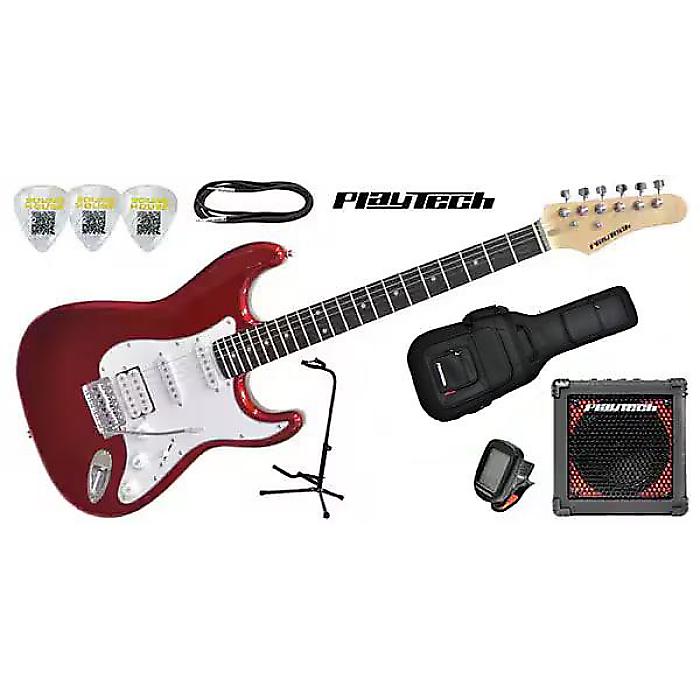PLAYTECH ( プレイテック ) / ST250SSH ギター入門セットMetallic Red