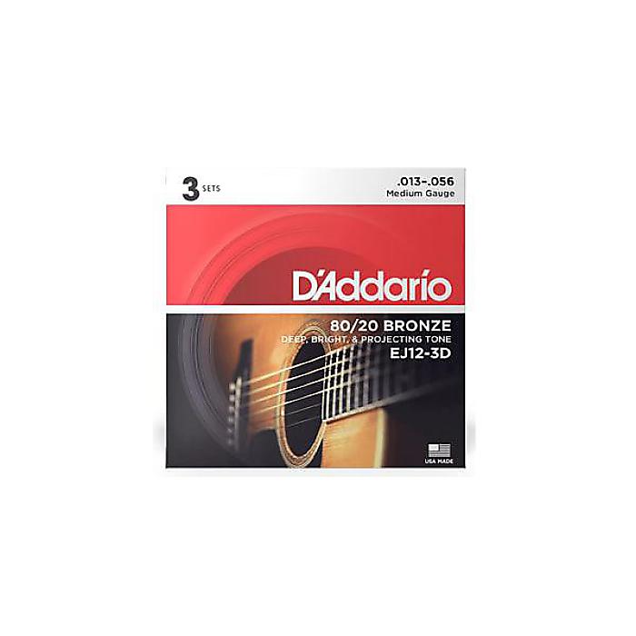 DADDARIO ( ダダリオ ) / EJ12-3D 3Pack 80/20 Bronze Wound Medium